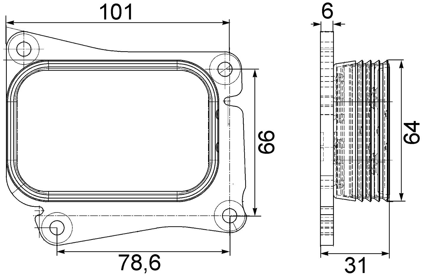 Mercedes Engine Oil Cooler 2711880401 - Behr 376756731